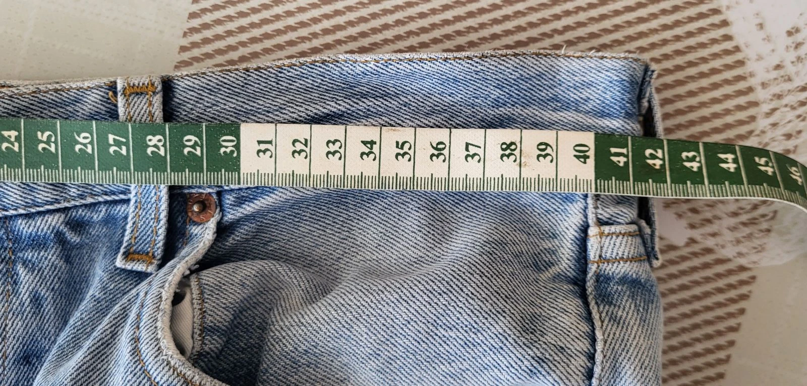 Jeans Levi's 501 TFr40/TUS30 - Azul Claro - Vintage anos 90 - Feito na França - 100% Algodão em OT – photo 12